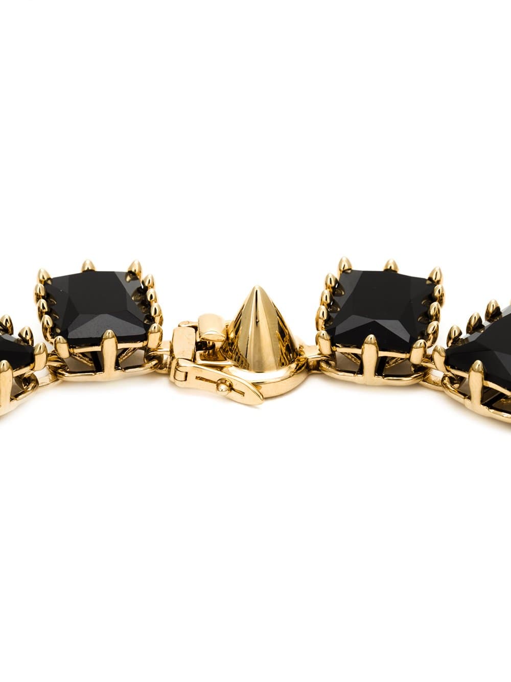 EDDIE BORGO-Rectangle Estate Necklace-GLD/JET
