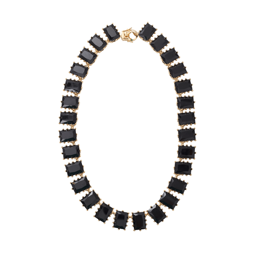EDDIE BORGO-Rectangle Estate Necklace-GLD/JET