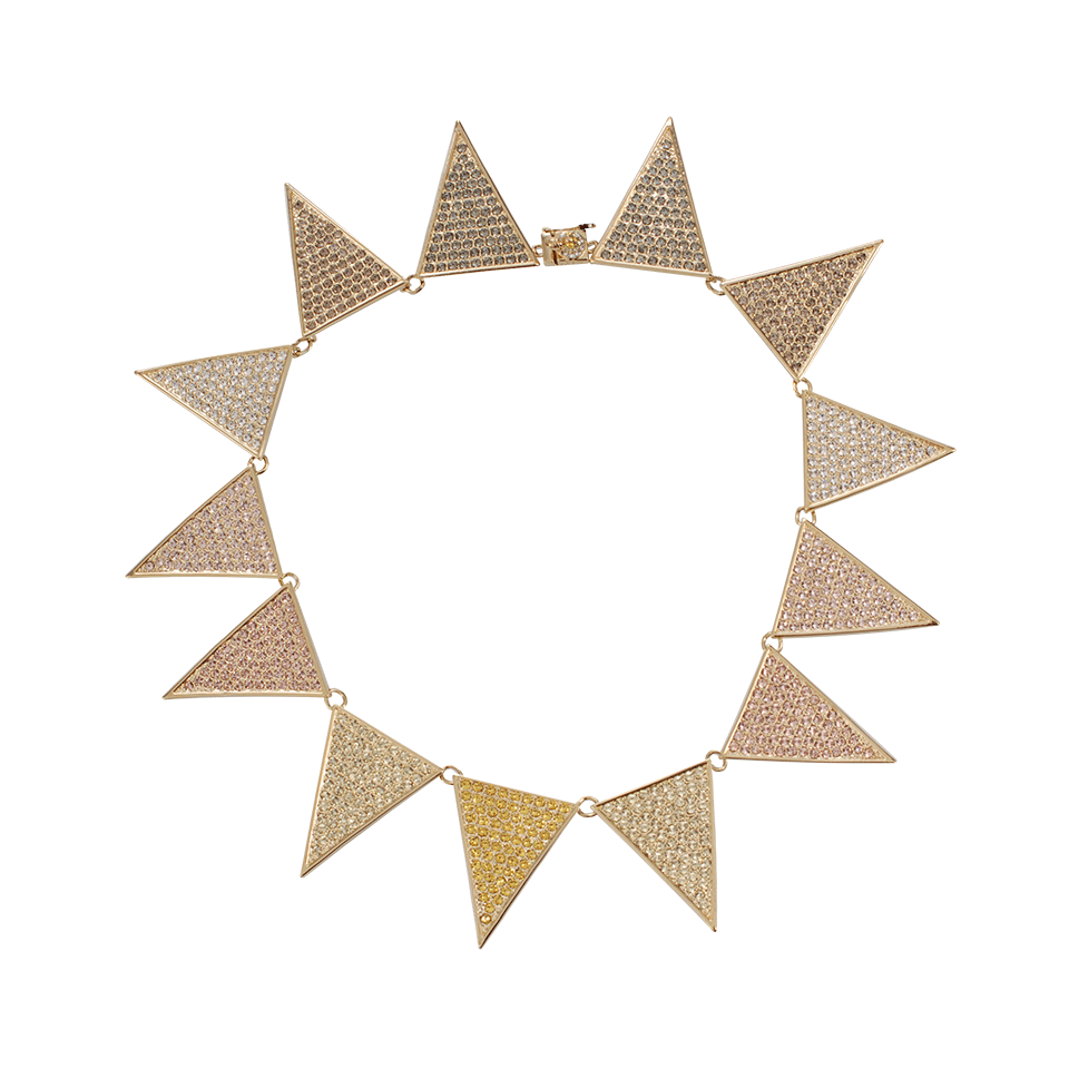 EDDIE BORGO-Long Pave Triangle Necklace-GOLD