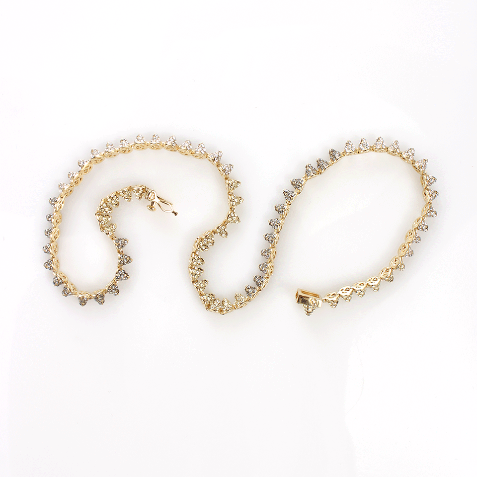 EDDIE BORGO-Mini Pave Cone Necklace-YLLW GLD