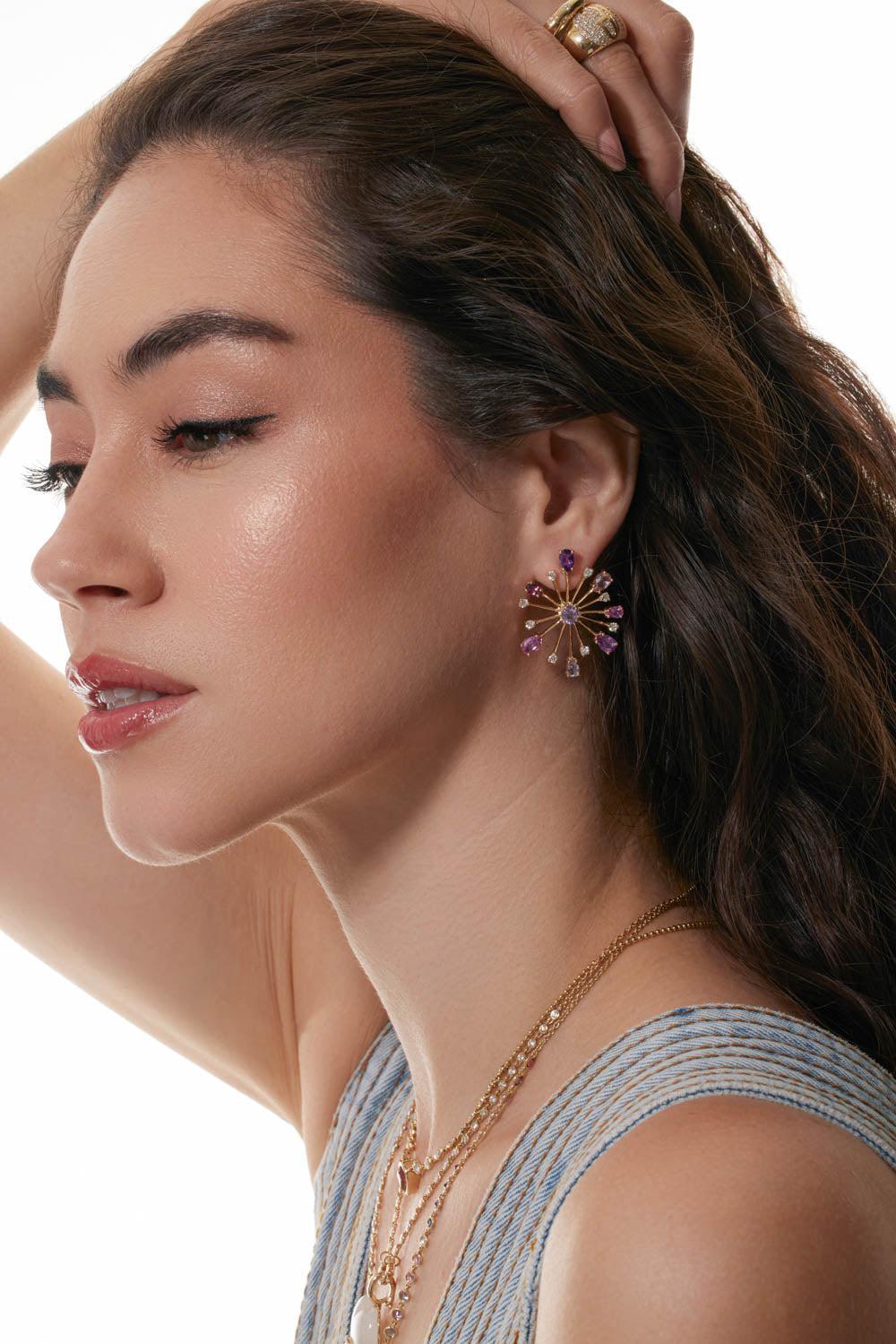 Large Pop Rocks Stud Earrings-YELLOW GOLD-JEWELRYFINE JEWELEARRING-EDEN PRESLEY