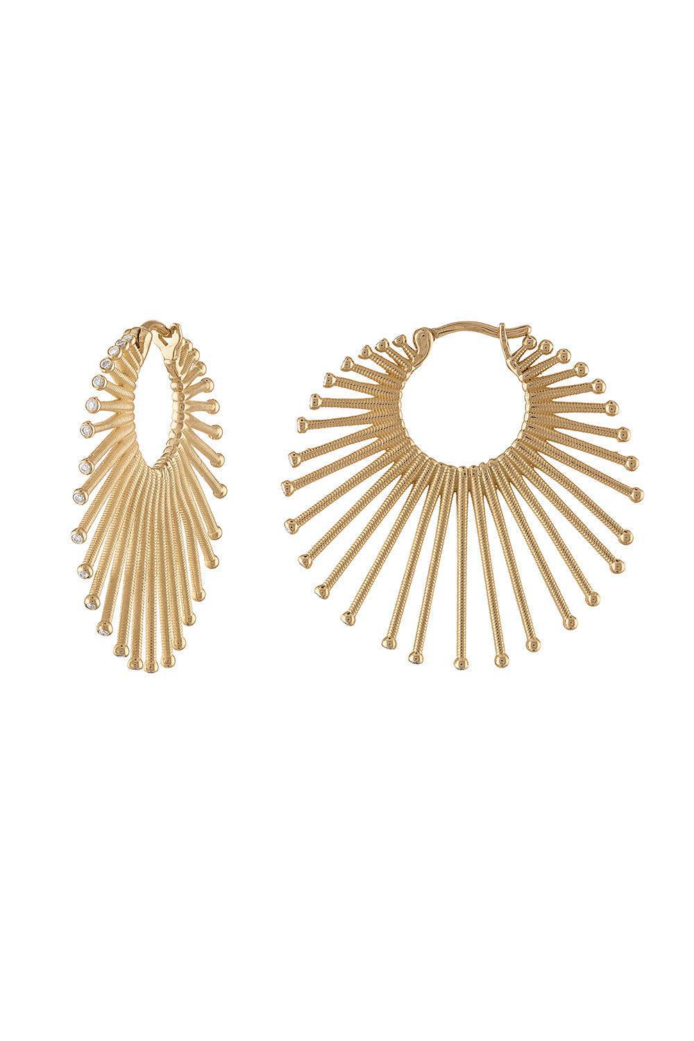 Large Roar Lion Hoop Earrimgs-YELLOW GOLD-JEWELRYFINE JEWELEARRING-EDEN PRESLEY