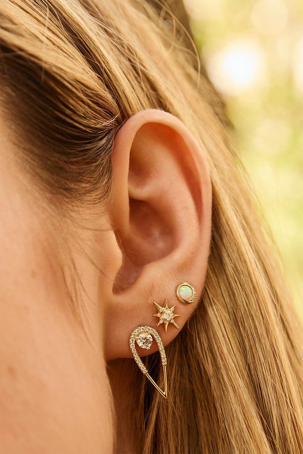 Small Diamond Starburst Stud Earrings-YELLOW GOLD-SML-JEWELRYFINE JEWELEARRING-EDEN PRESLEY