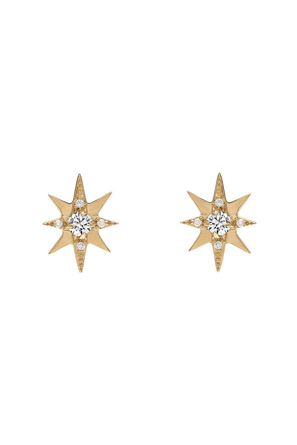 Small Diamond Starburst Stud Earrings-YELLOW GOLD-SML-JEWELRYFINE JEWELEARRING-EDEN PRESLEY