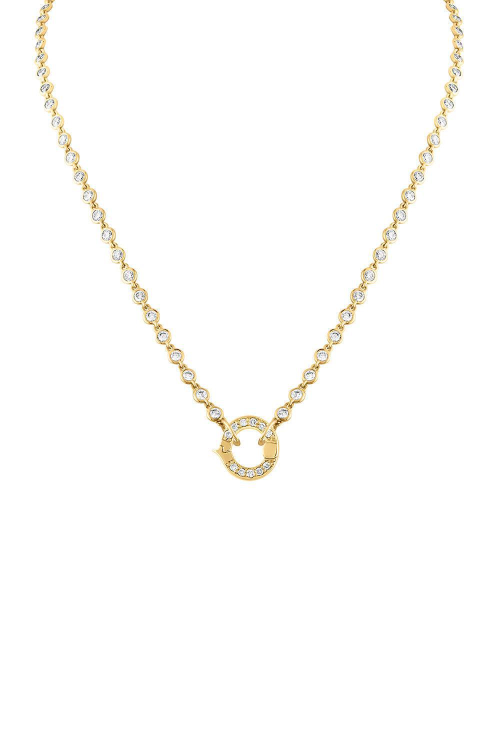 Diamond Bezel Necklace-YELLOW GOLD-16-JEWELRYFINE JEWELNECKLACE O-EDEN PRESLEY