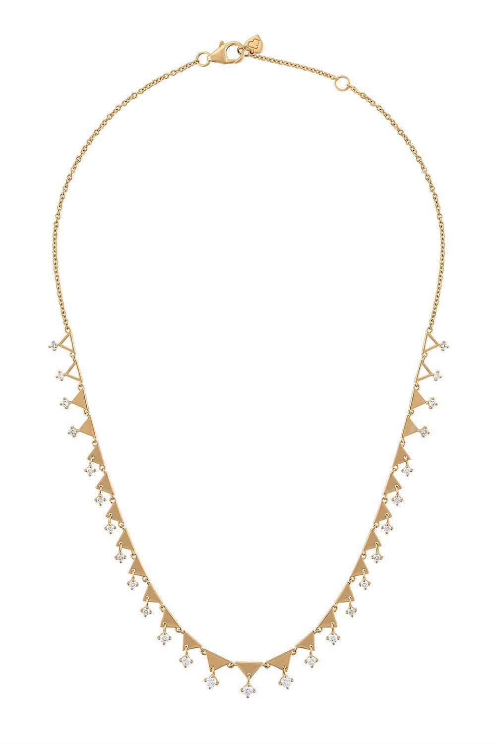 Shine Diamond Collar Necklace-YELLOW GOLD-16-JEWELRYFINE JEWELNECKLACE O-EDEN PRESLEY