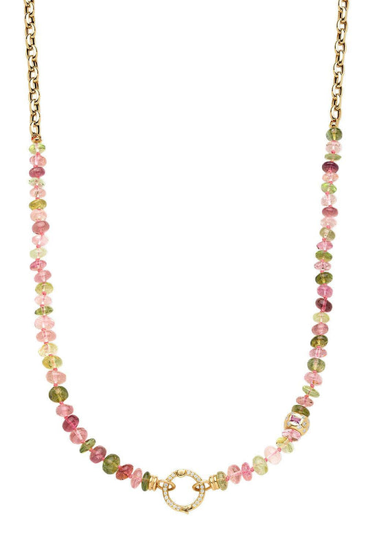 Beaded Tourmaline Closure Necklace-YELLOW GOLD-22-JEWELRYFINE JEWELNECKLACE O-EDEN PRESLEY