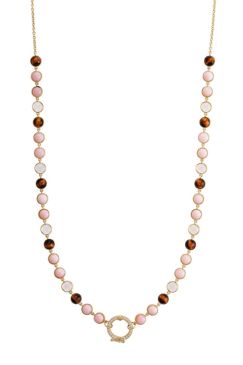 EDEN PRESLEY-Opal Cabochon Necklace-YELLOW GOLD