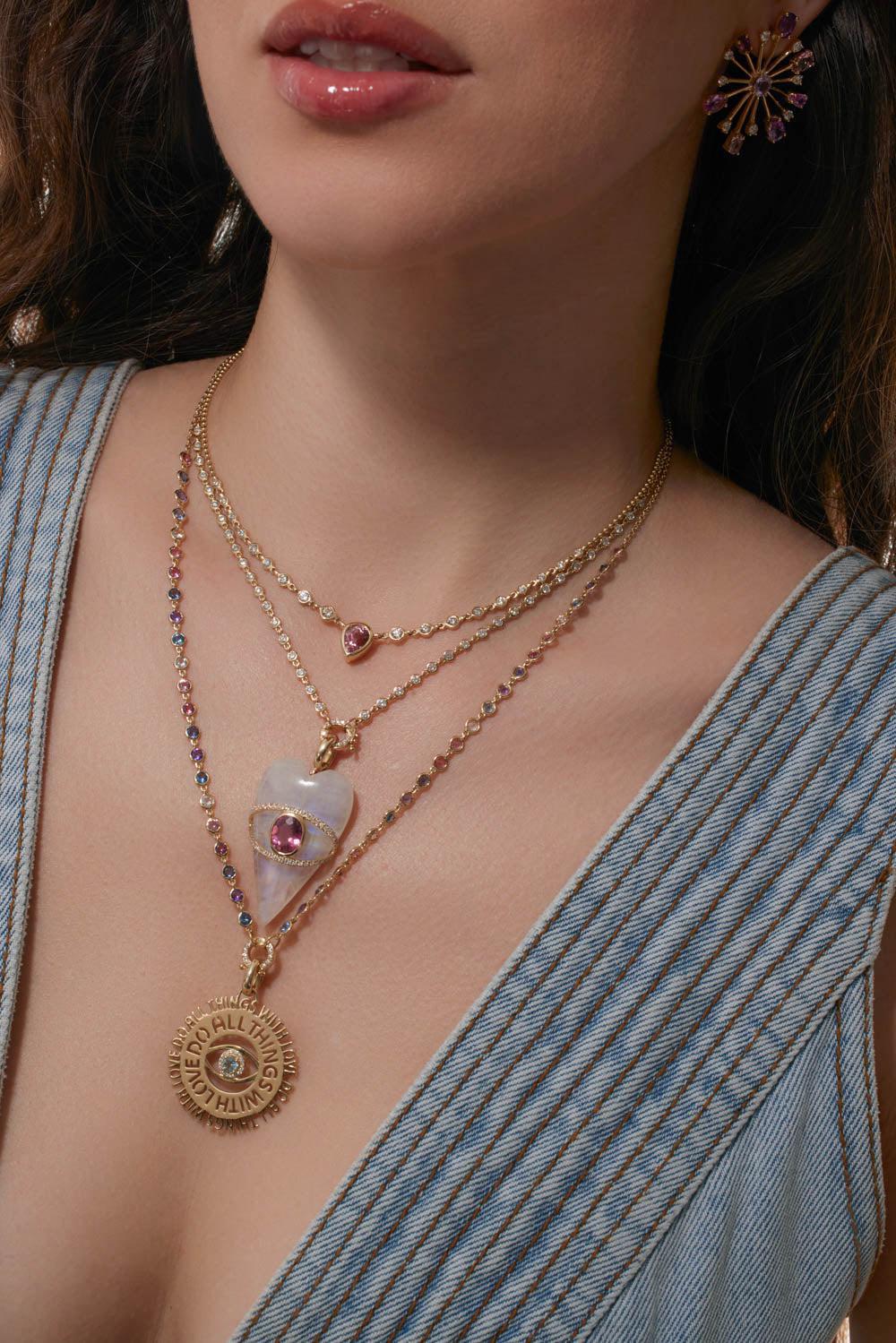 Pastel Colored Closure Necklace-YELLOW GOLD-22-JEWELRYFINE JEWELNECKLACE O-EDEN PRESLEY
