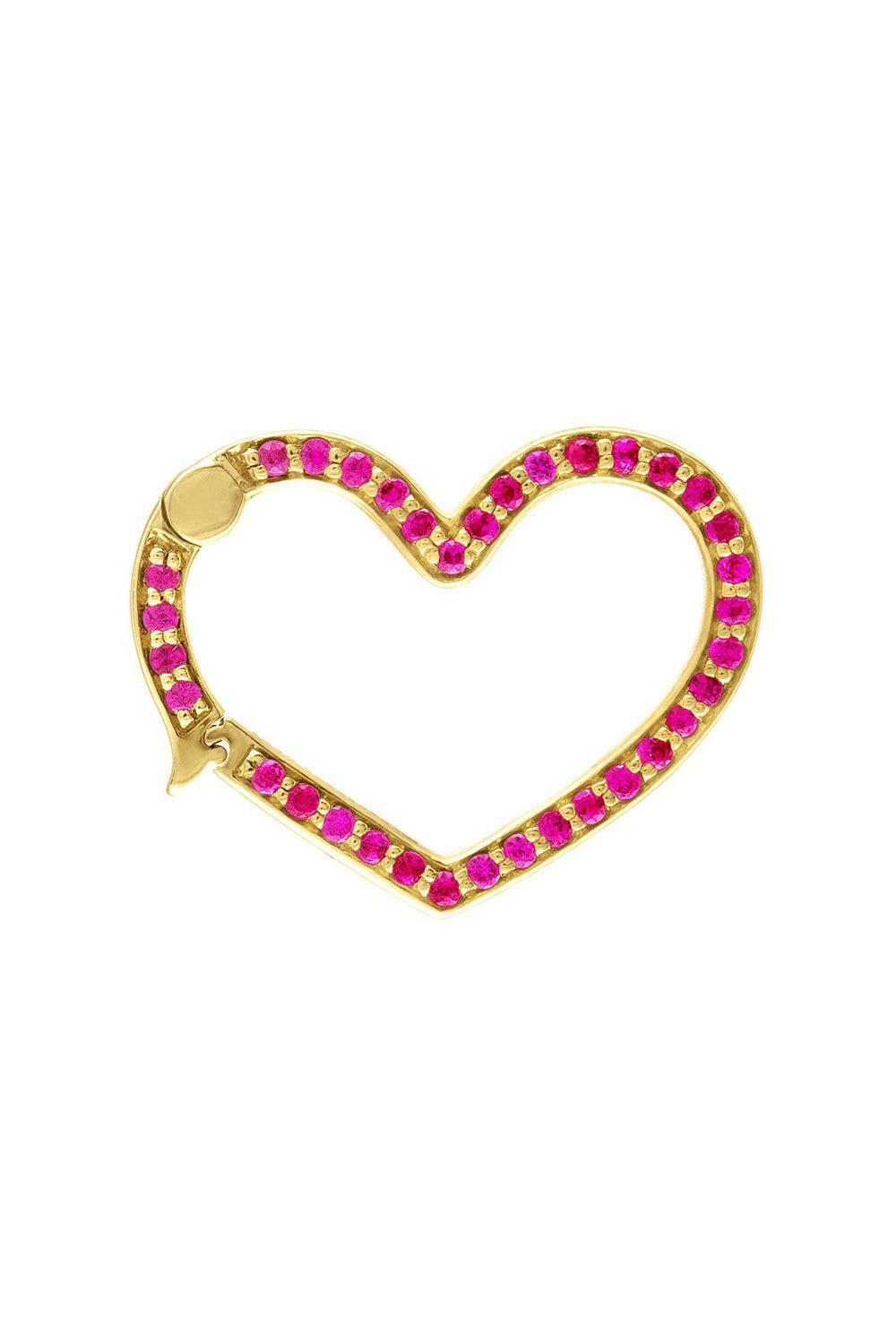 Double Sided Heart Motif Lock-YELLOW GOLD-JEWELRYFINE JEWELPENDANT-EDEN PRESLEY