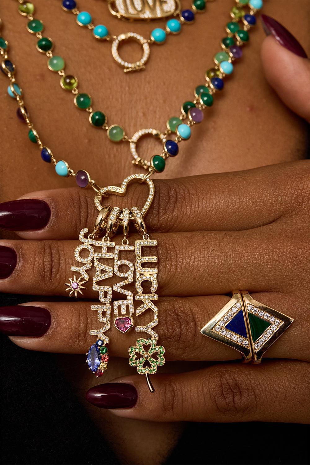 EDEN PRESLEY-Love Mantra Pendant-YELLOW GOLD
