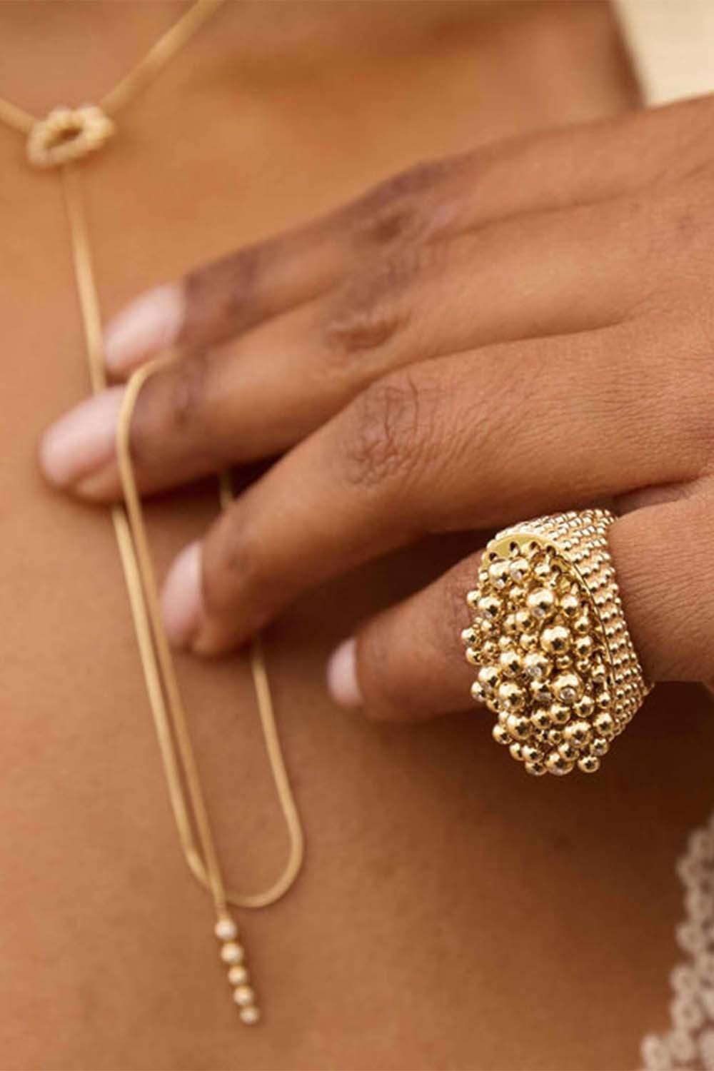 Bubbles Explosion Ring-YELLOW GOLD-7-JEWELRYFINE JEWELRING-EDEN PRESLEY