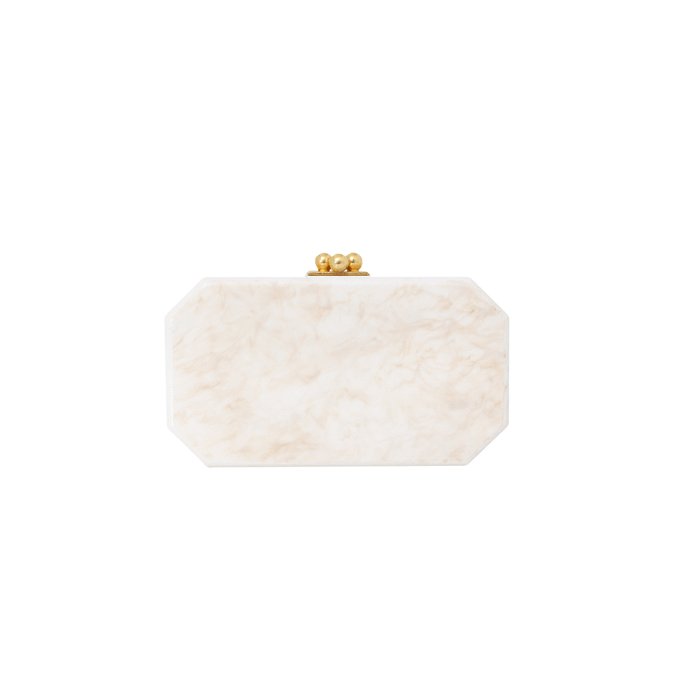 EDIE PARKER-Fiona Faceted Clutch-AGATE