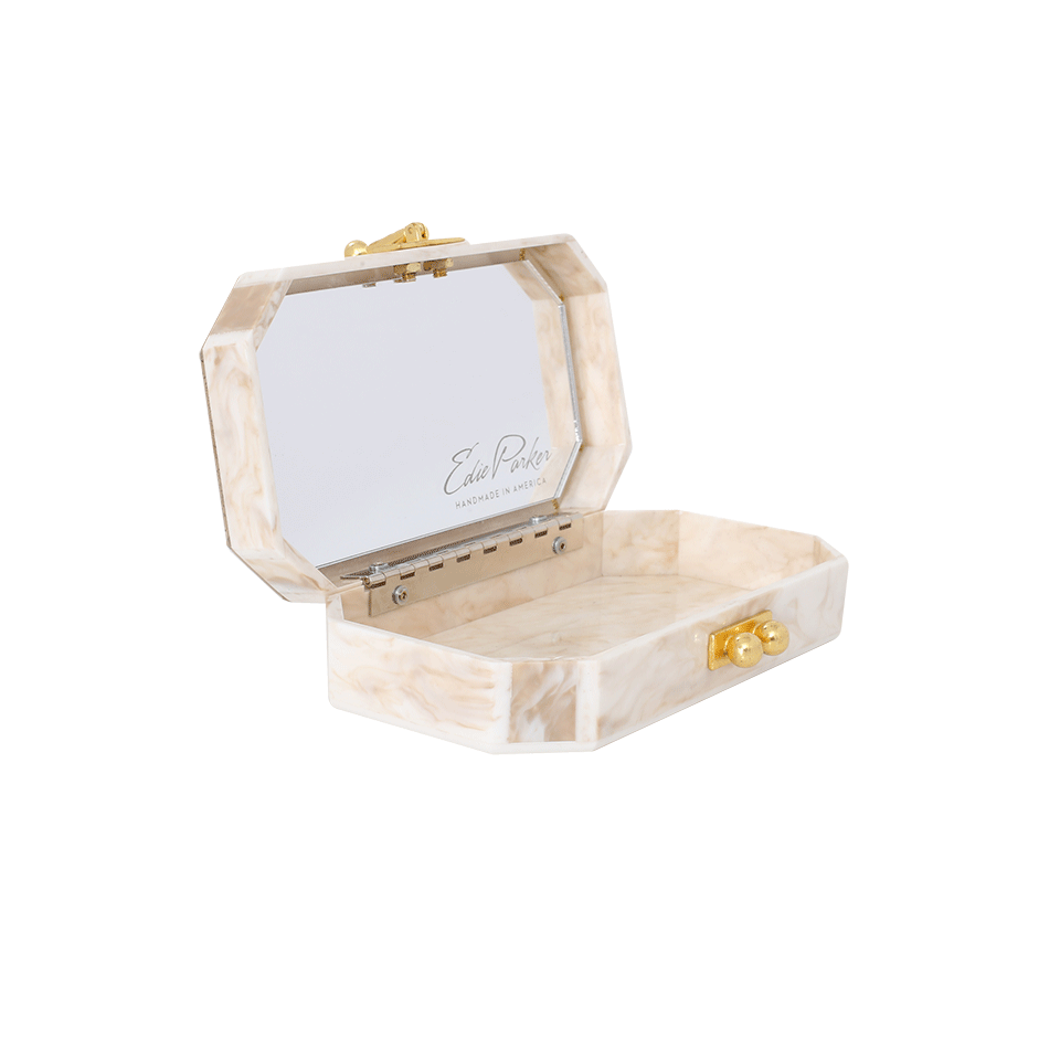 EDIE PARKER-Fiona Faceted Clutch-AGATE