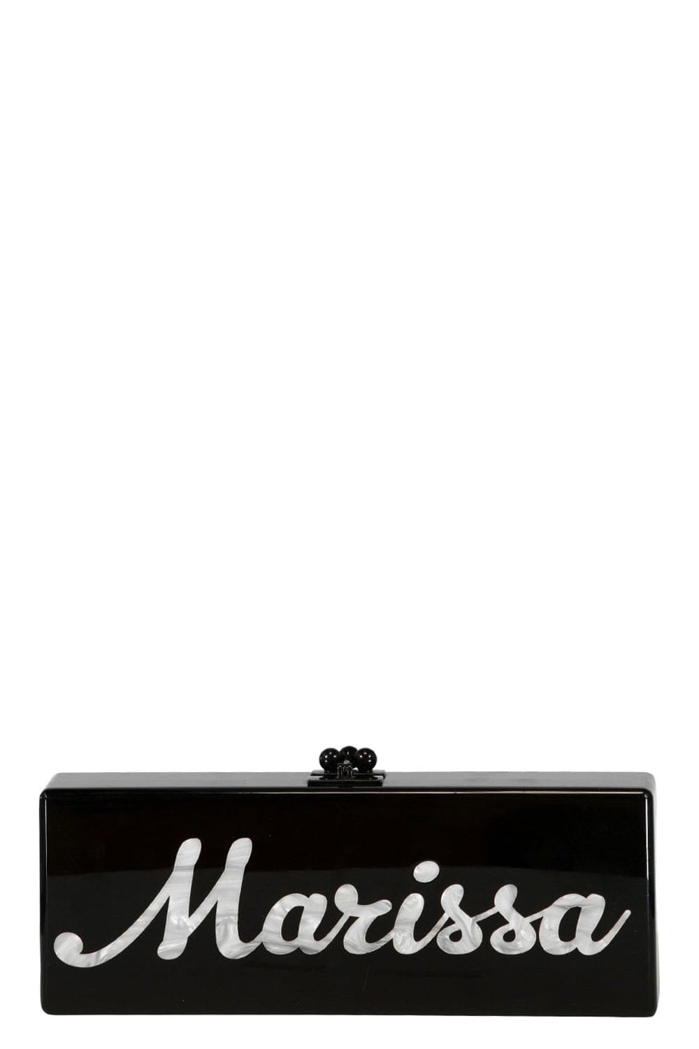 EDIE PARKER-Bespoke Flavia Clutch-BLACK