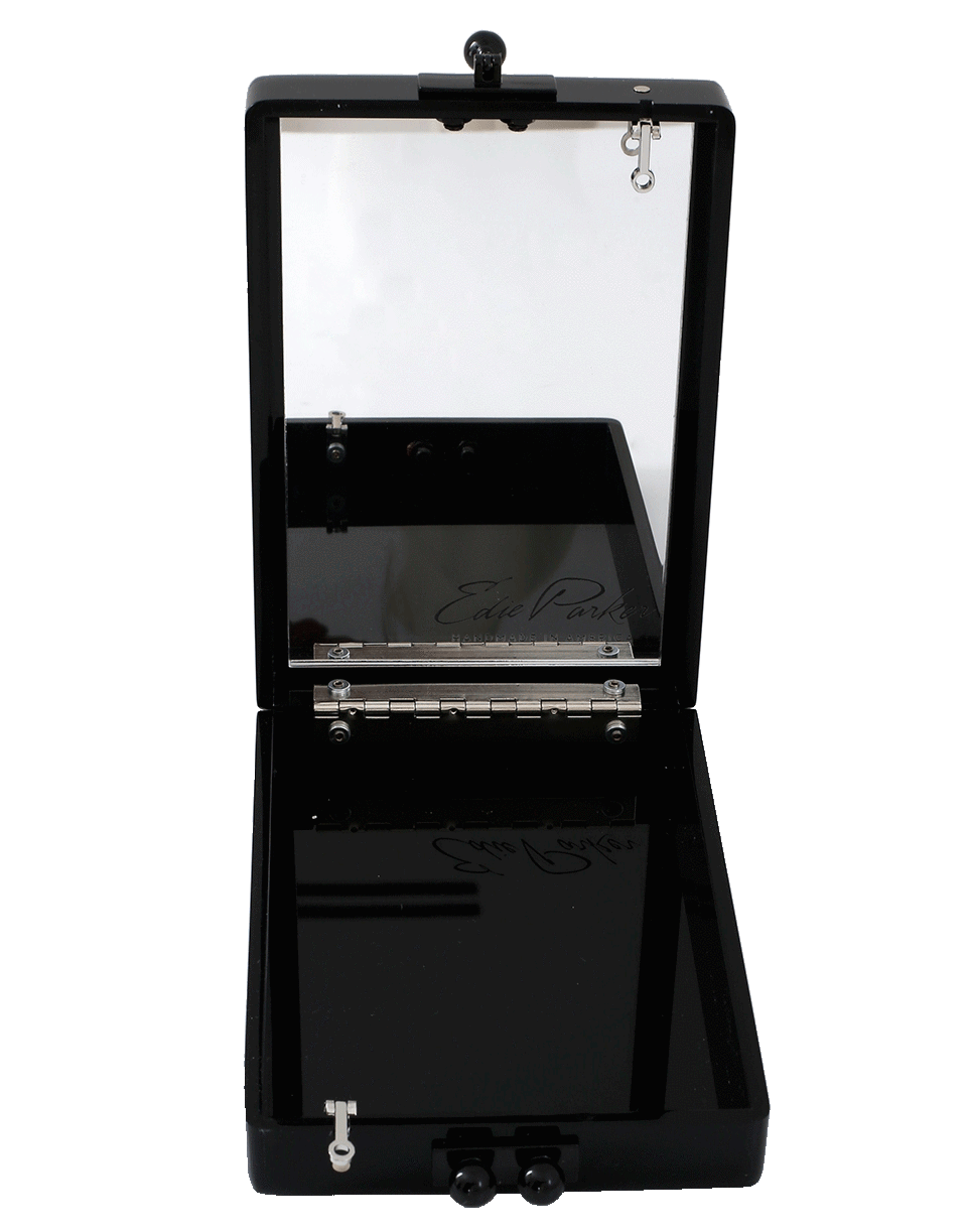 EDIE PARKER-Black Carol Flames Clutch-BLACK