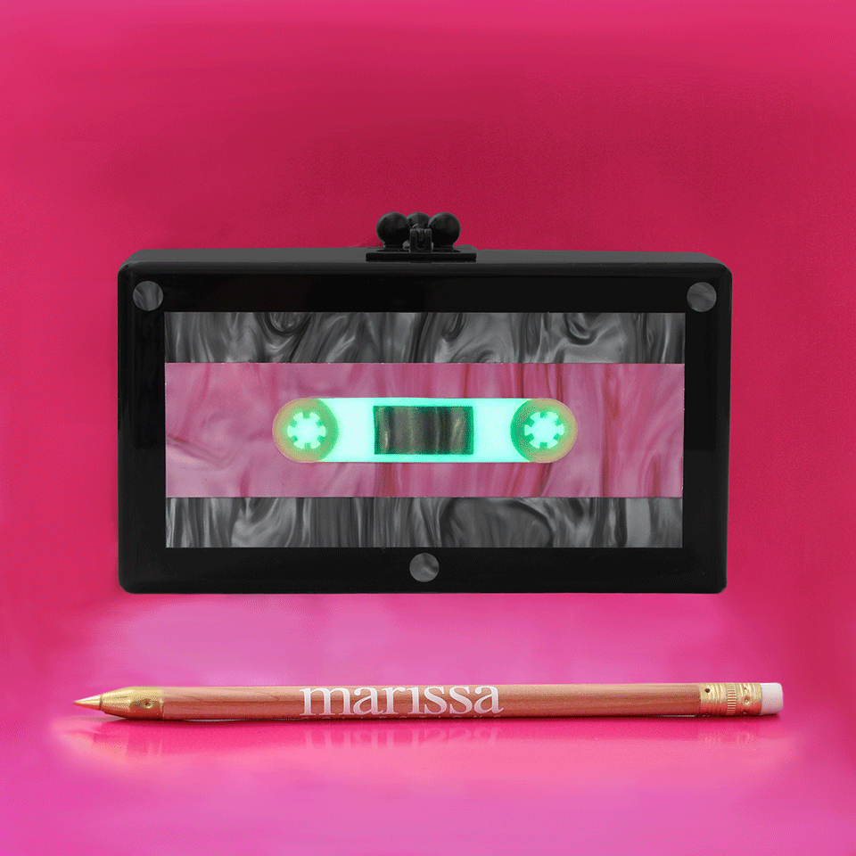 EDIE PARKER-Cassette Clutch-BLACK