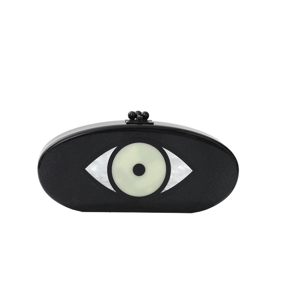 EDIE PARKER-Edie Eye Clutch-BLACK
