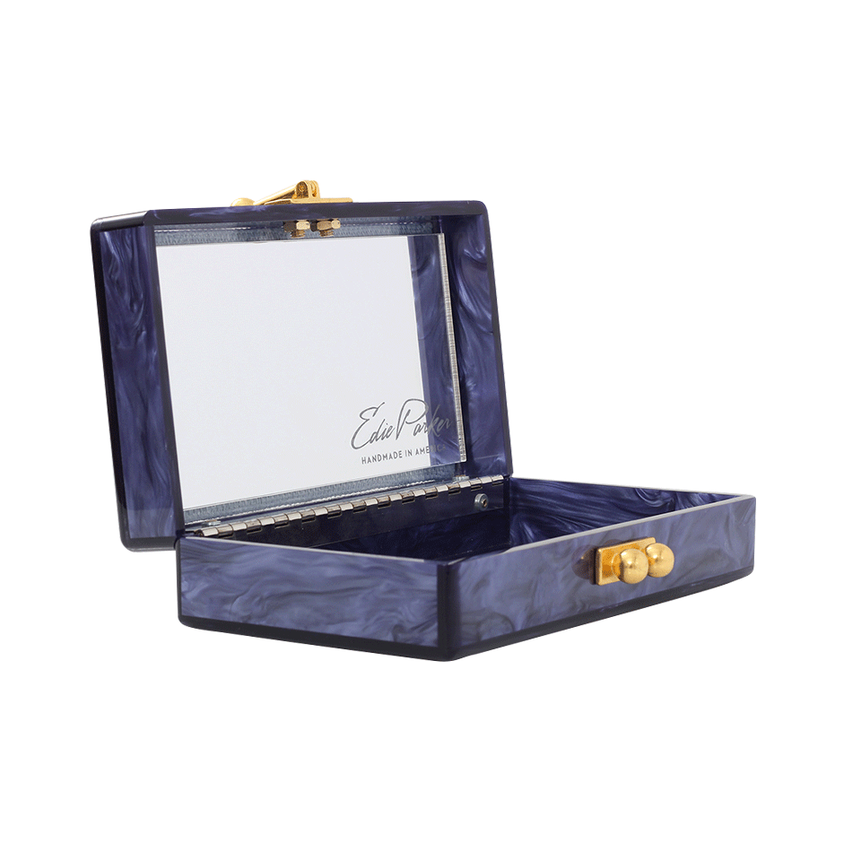 EDIE PARKER-Jean Luau Panel Clutch-BLUE