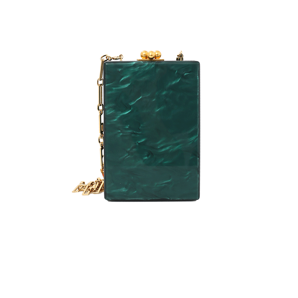 EDIE PARKER-Green Carol Double Dot Clutch-GREEN
