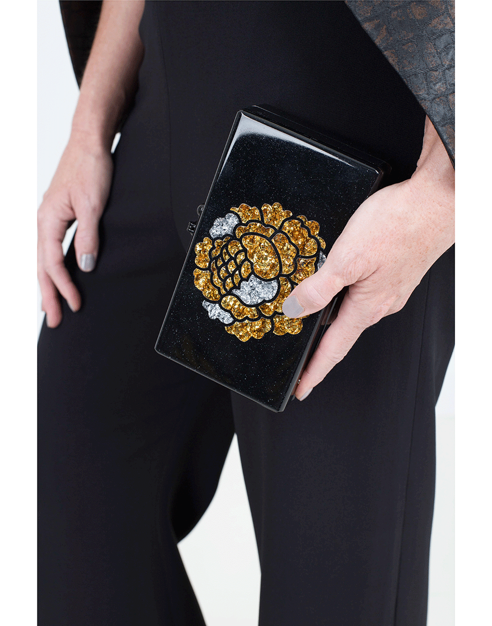 EDIE PARKER-Jean Bud Clutch-OBSIDIAN