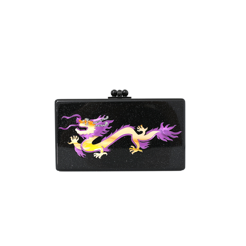 EDIE PARKER-Jean Dragon Clutch-OBSIDIAN