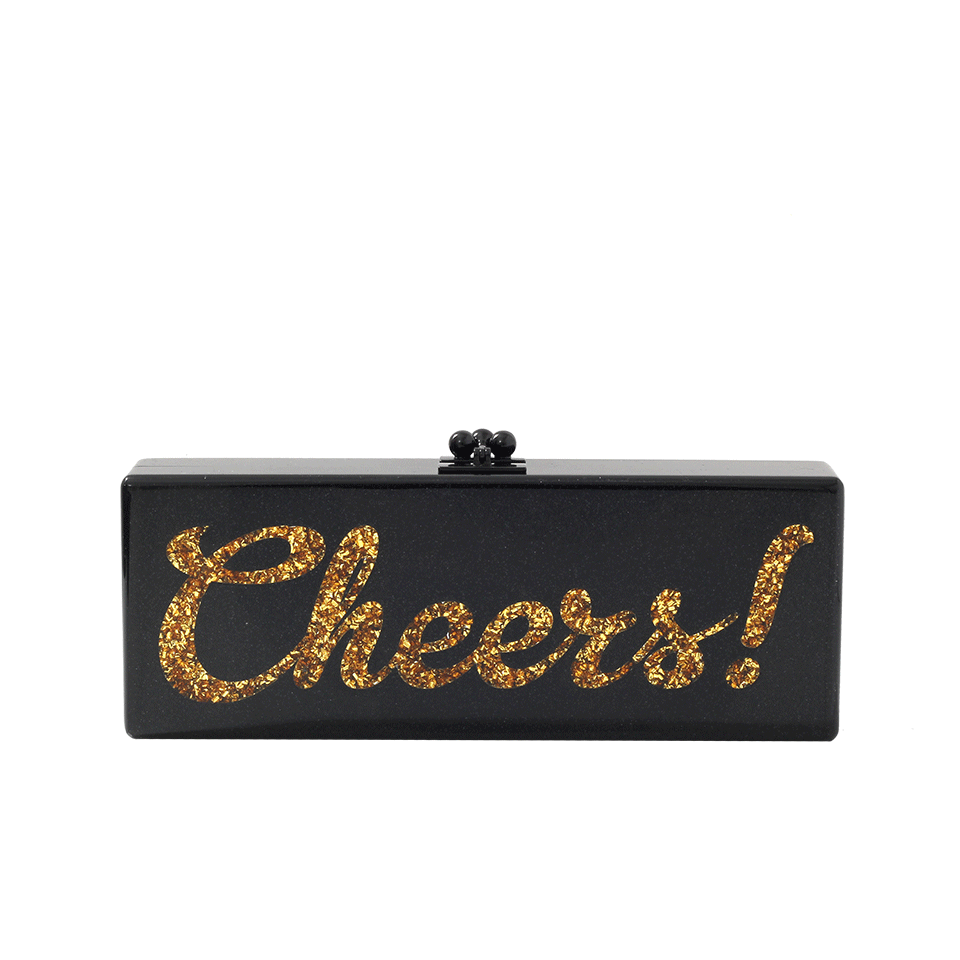 EDIE PARKER-Flavia Cheers Clutch-OBSIDIAN