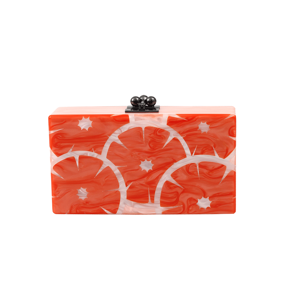 EDIE PARKER-Jean Slices Clutch-PNK/ORNG