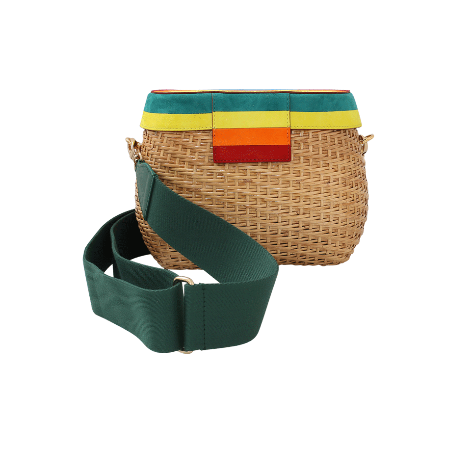 EDIE PARKER-Jane Striped Handbag-RAINBOW