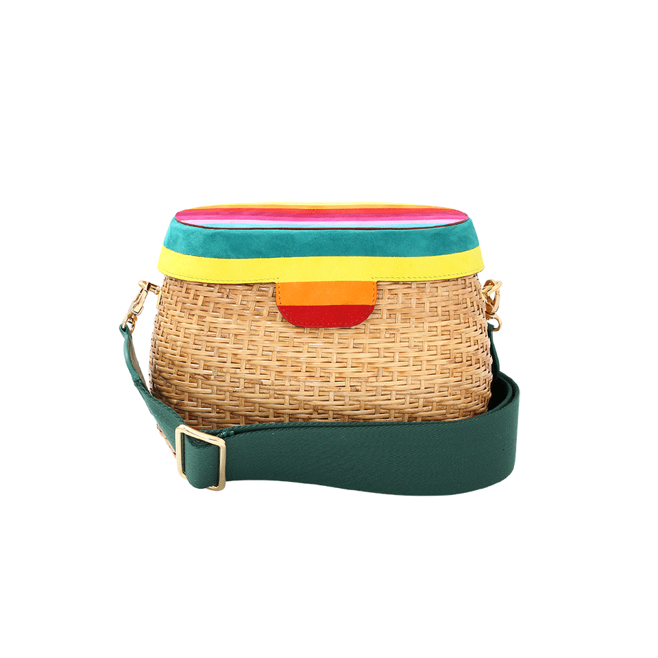 EDIE PARKER-Jane Striped Handbag-RAINBOW