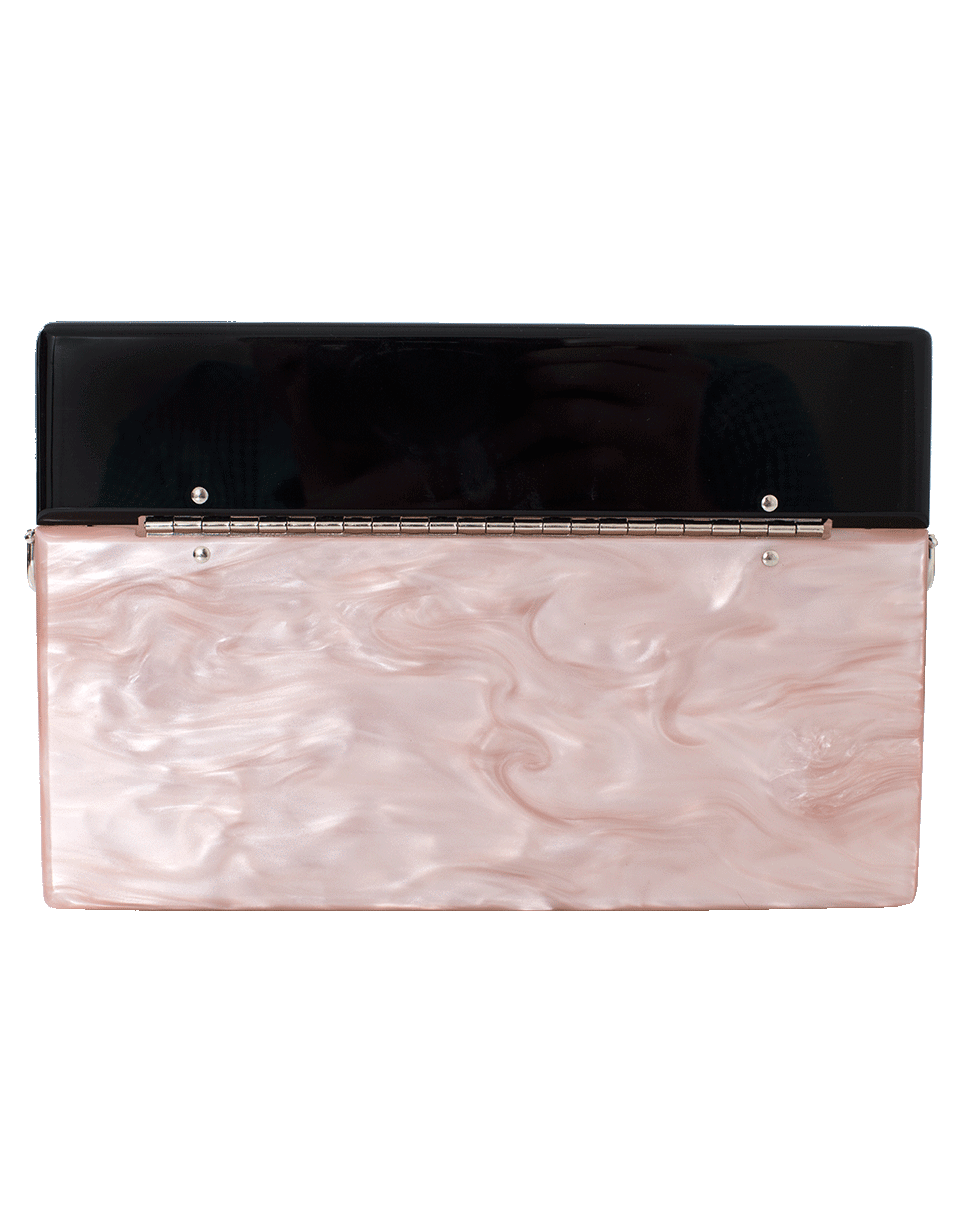 EDIE PARKER-Small Trunk Fishnet Clutch-ROSE