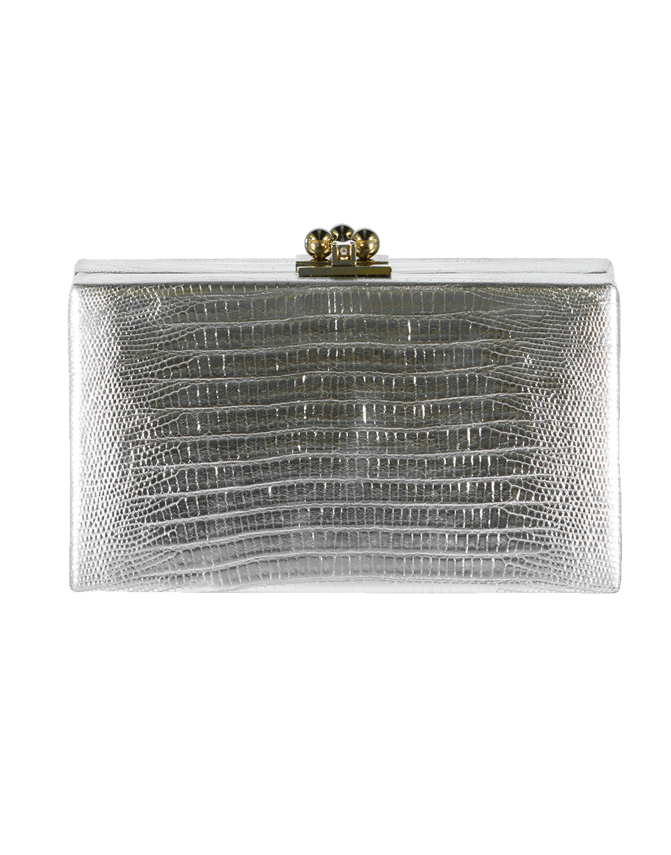 EDIE PARKER-Jean Lizard Clutch-SILVER