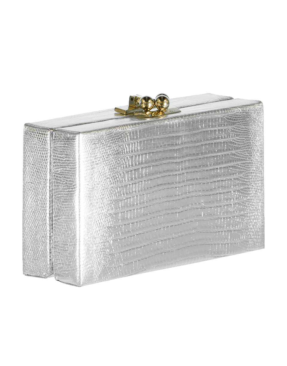 EDIE PARKER-Jean Lizard Clutch-SILVER