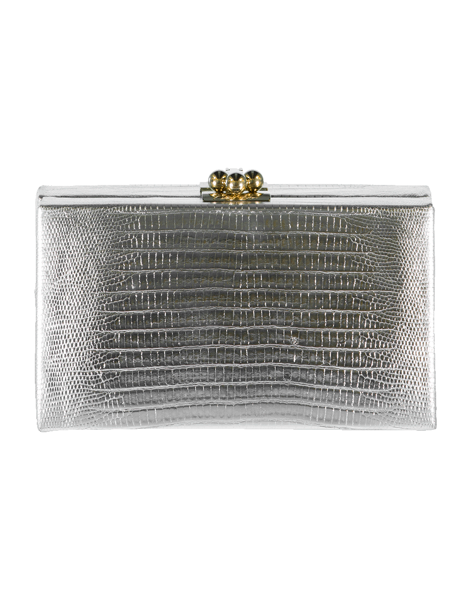 EDIE PARKER-Jean Lizard Clutch-SILVER