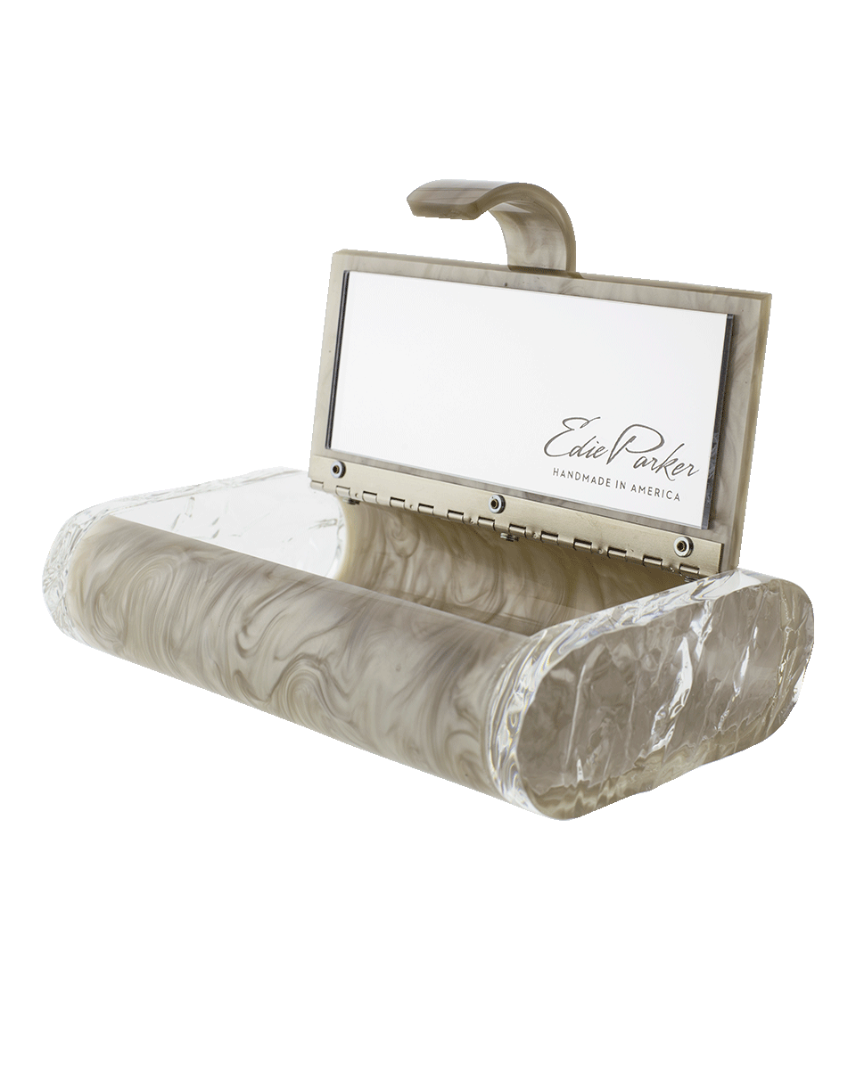 EDIE PARKER-Lara Solid Clutch-TAUPE