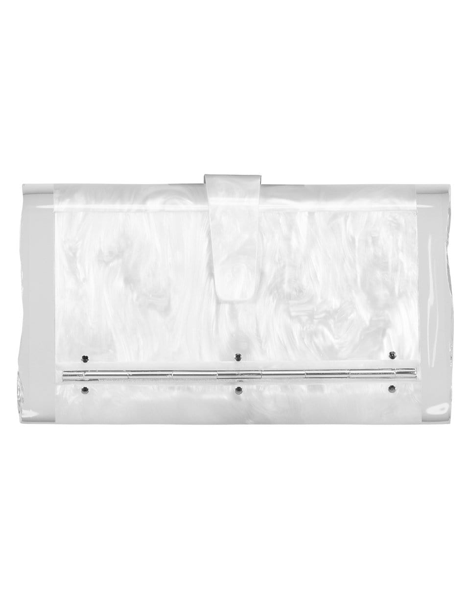 EDIE PARKER-Lara With Ice Ends Clutch-WHITE