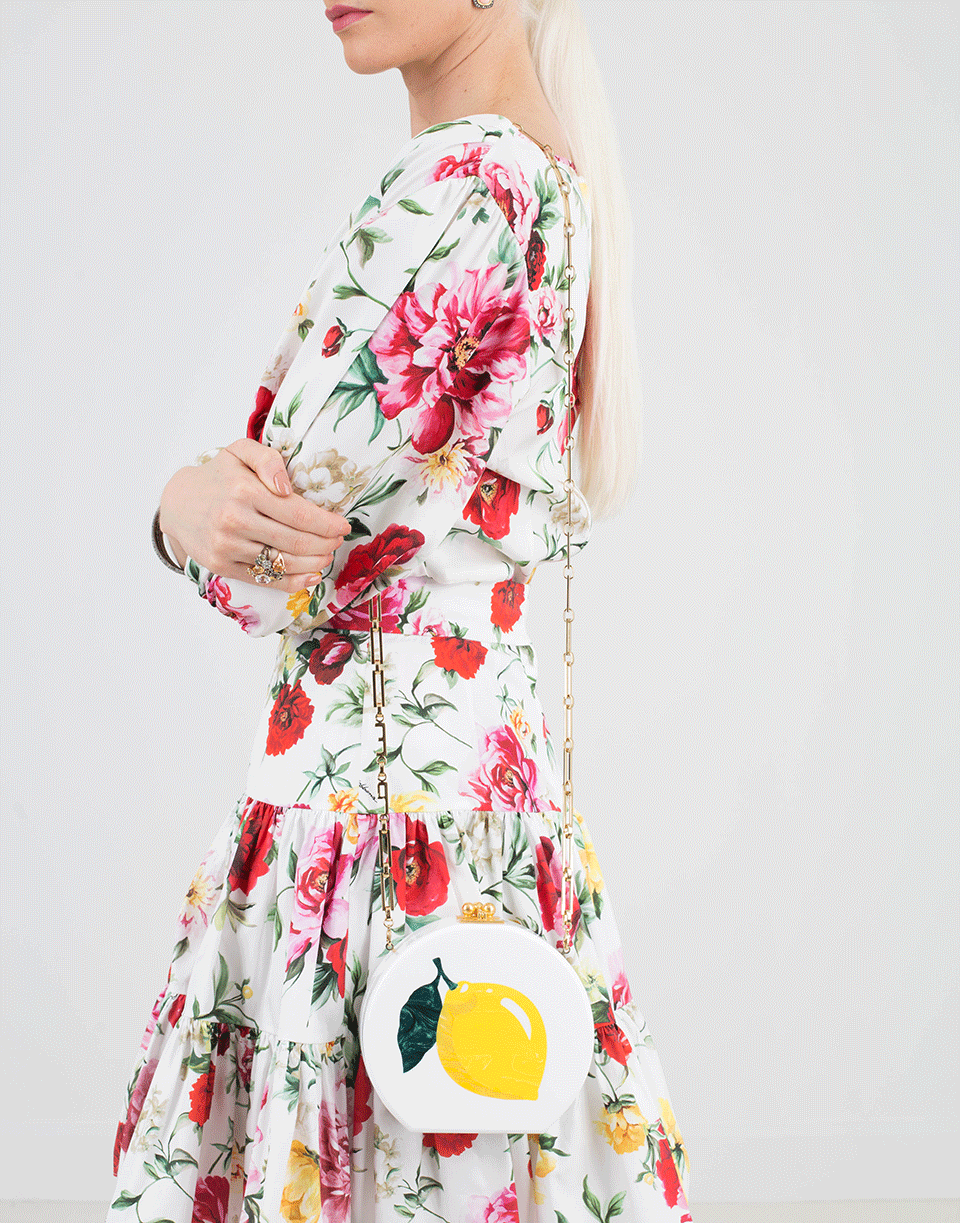 EDIE PARKER-Oscar Lemon Clutch-WHITE