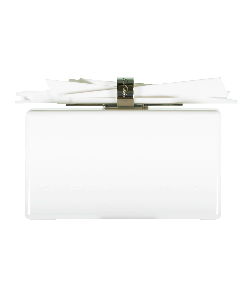 EDIE PARKER-Wolf Acrylic Clutch-WHITE