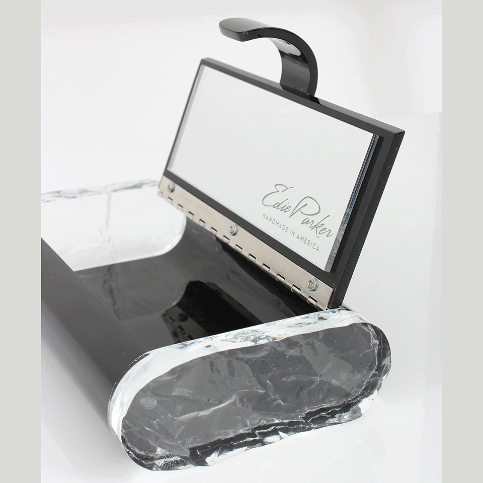 EDIE PARKER-Lara Solid Clutch-BLACK