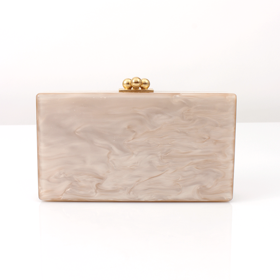 EDIE PARKER-Striped Jean Miniaudiere Clutch-