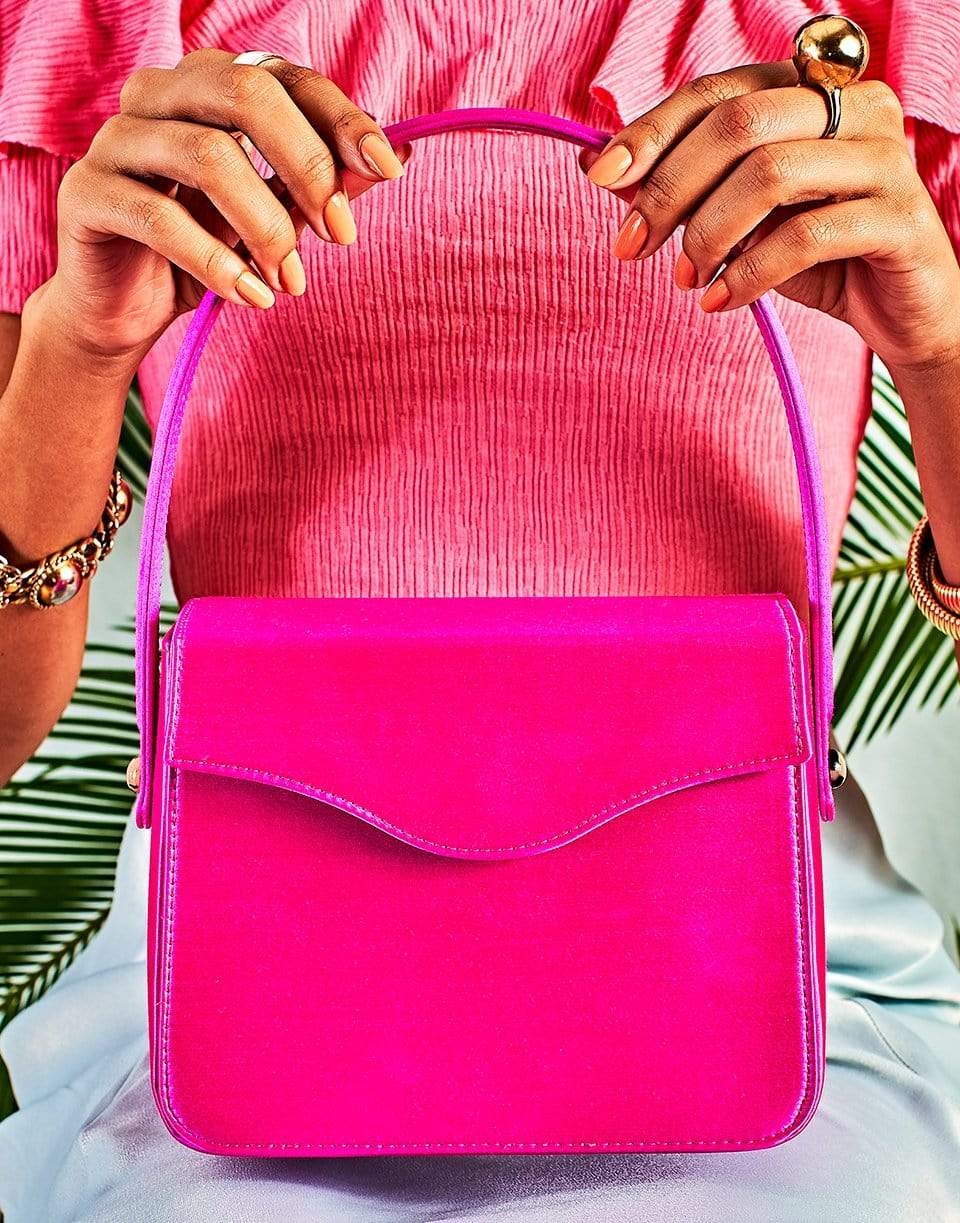EDIE PARKER-Hot Box Satin Handbag-ORCHID