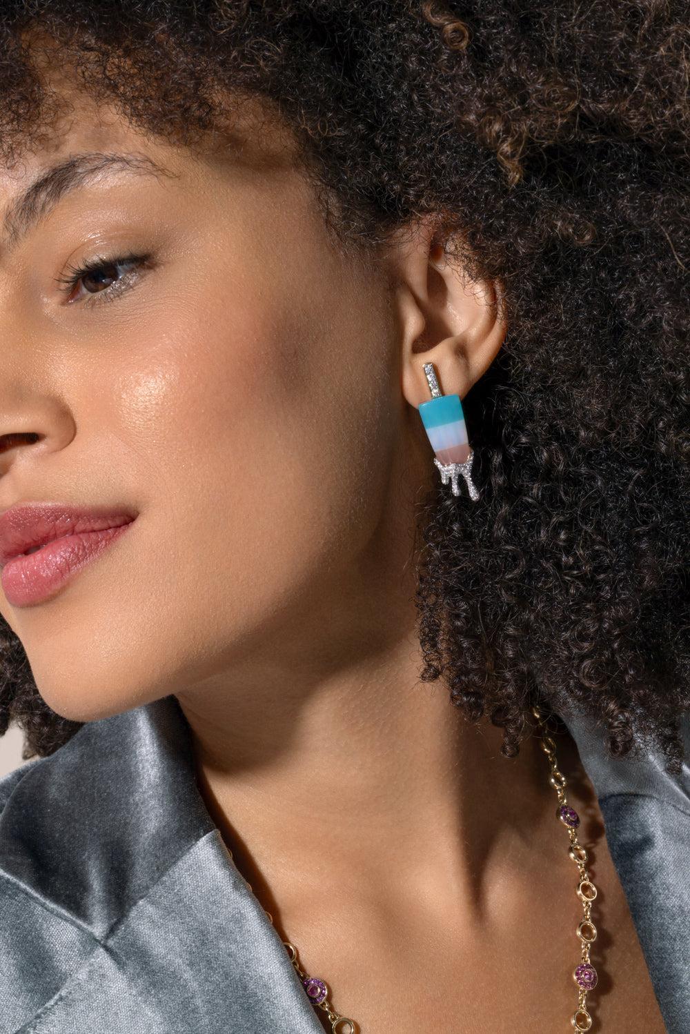 Diamond Opal Agate Drip Popsicle Earrings-YELLOW GOLD-JEWELRYFINE JEWELEARRING-EDINA KISS