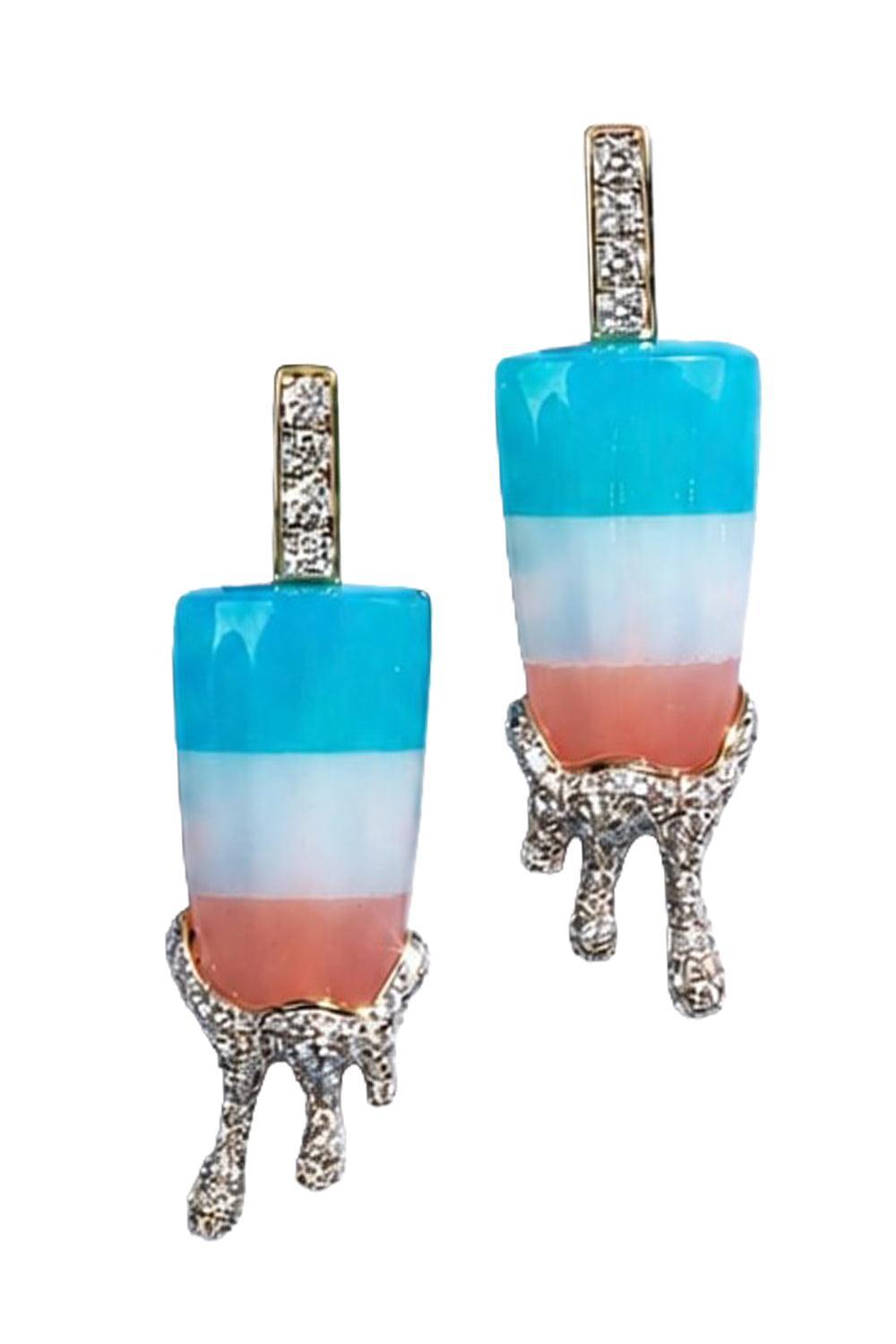 Diamond Opal Agate Drip Popsicle Earrings-YELLOW GOLD-JEWELRYFINE JEWELEARRING-EDINA KISS