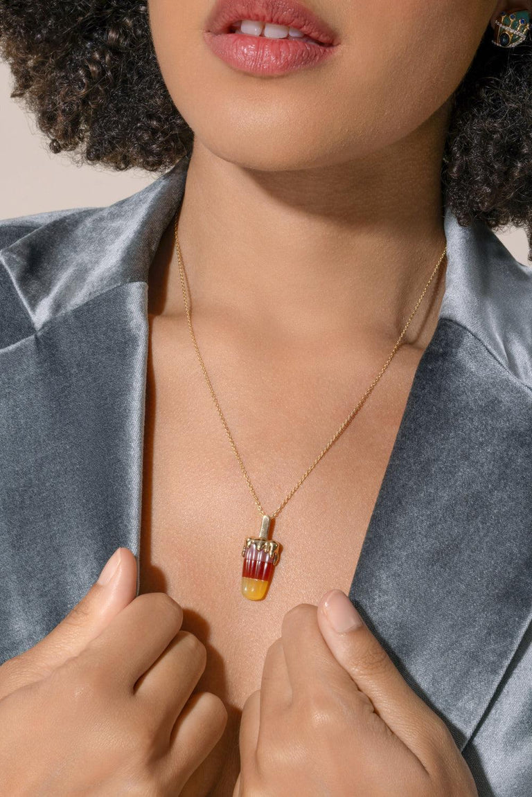 Agate Mini Popsicle Necklace