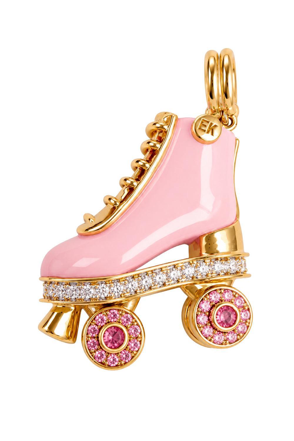 Opal Sapphire Rollerskate Pendant-YELLOW GOLD-JEWELRYFINE JEWELPENDANT-EDINA KISS