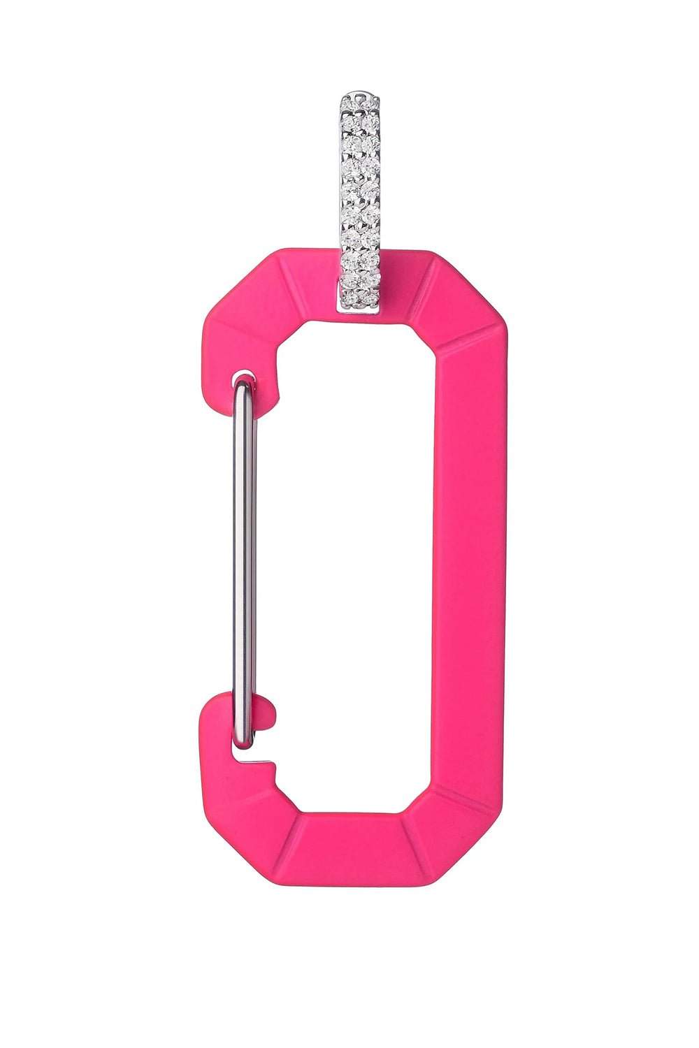 EÉRA-Large Fuchsia Chiara Earring-WHITE GOLD
