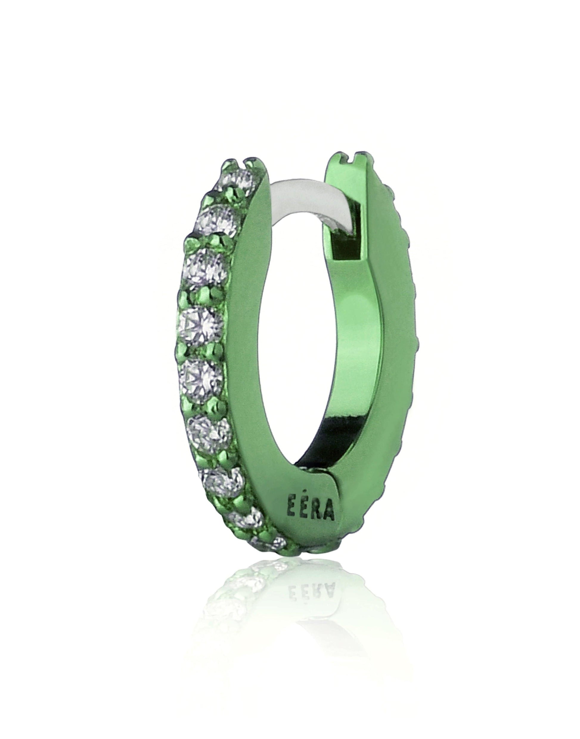 EÉRA-Mini Green EÉRA Huggie-WHITE GOLD