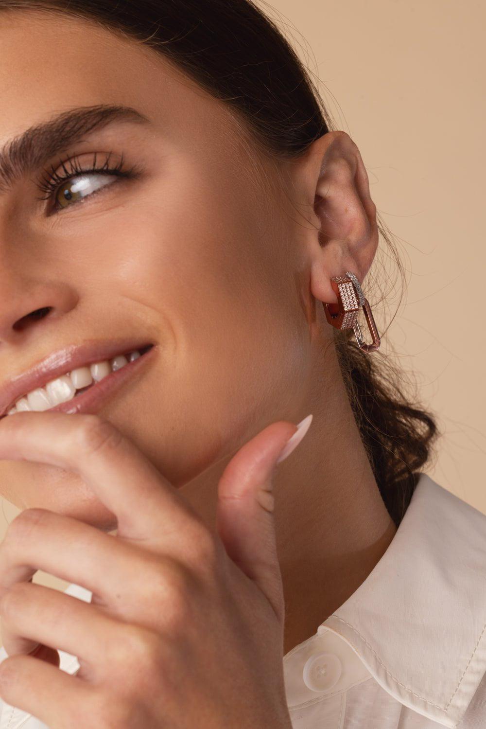 EÉRA-Pale Pink Chiara Earring-WHITE GOLD