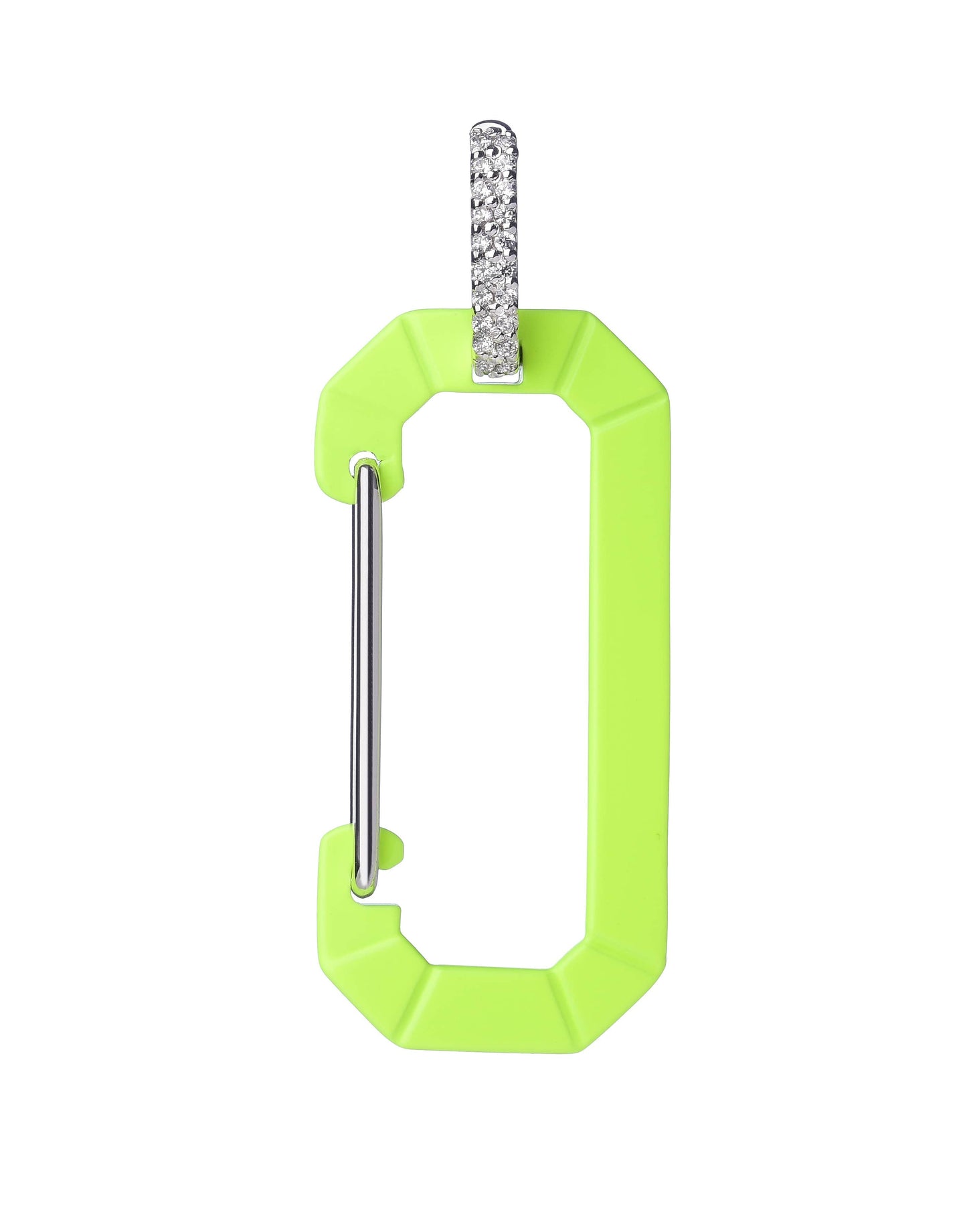 EÉRA-Small Neon Yellow Chiara Earring-WHITE GOLD