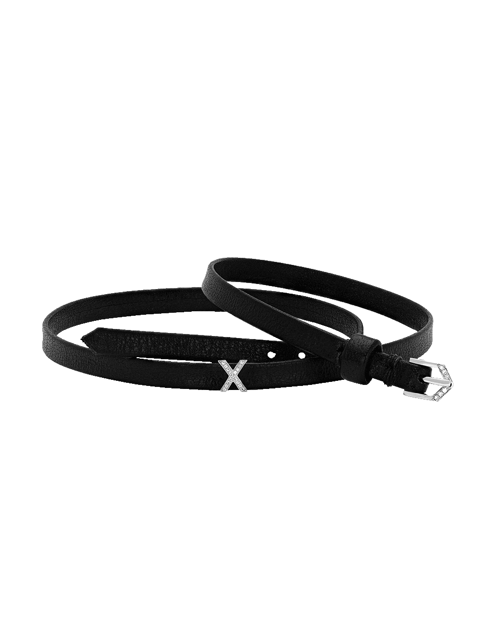 EF COLLECTION-Diamond X Choker Necklace-WHITE GOLD